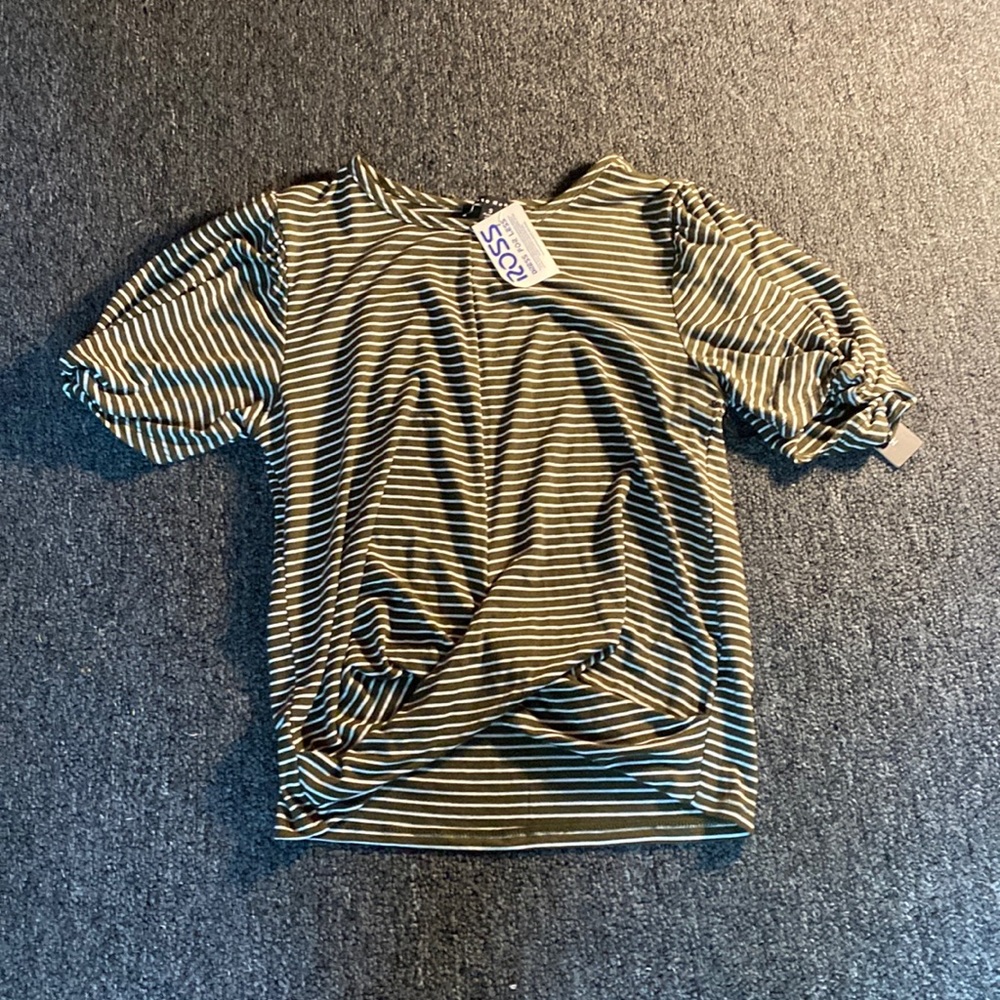 green striped dressy shirt